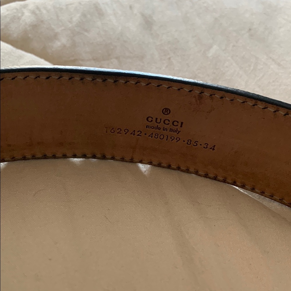 Gucci Black and Brown Leather Belt